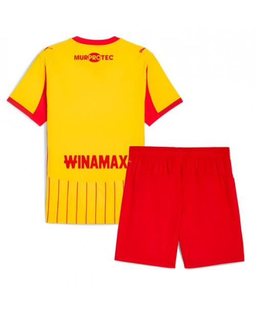 Günstige RC Lens Heimtrikotsatz Kinder 2025-26 Kurzarm (+ Kurze Hosen)